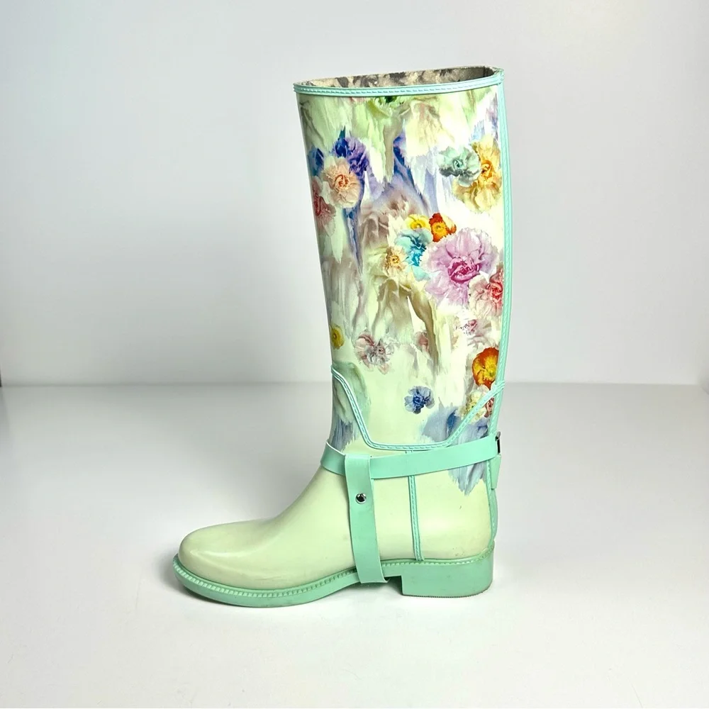 Ted Baker Women’s Floral Rubber Rain Boots size 37 or U.S. 6